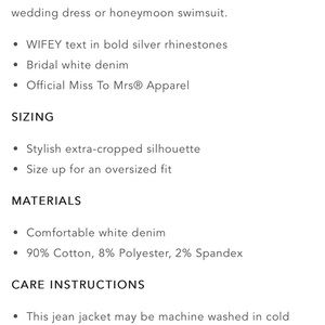 Super cute Jean jacket with WIFEY sparkle